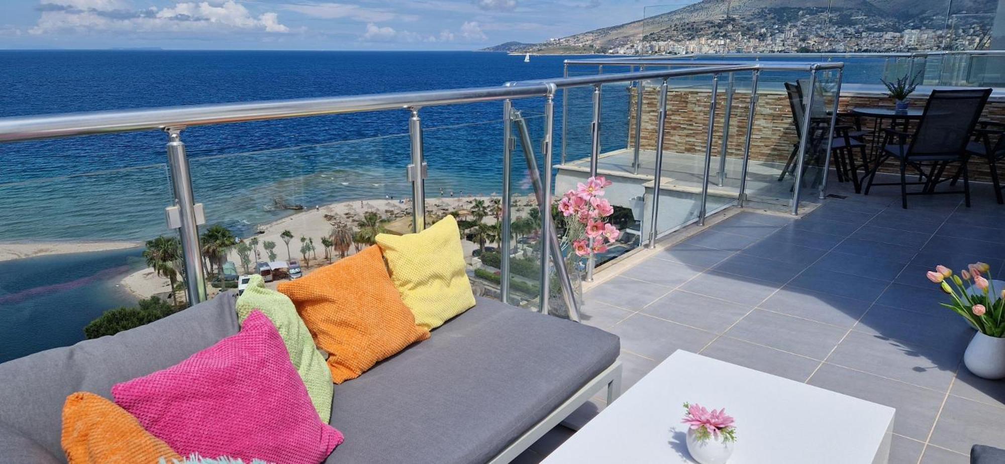 Appartement Sadet's Luxus Penthouse Saranda  Extérieur photo